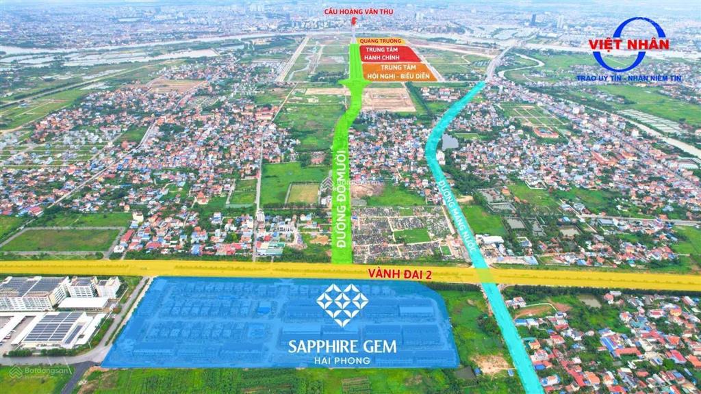 Giảm 600 triệu căn lk tại sapphire gem hải phòng 110m 3,5 tầng, vị trí trung tâm, giá ưu đãi 5,1 tỷ