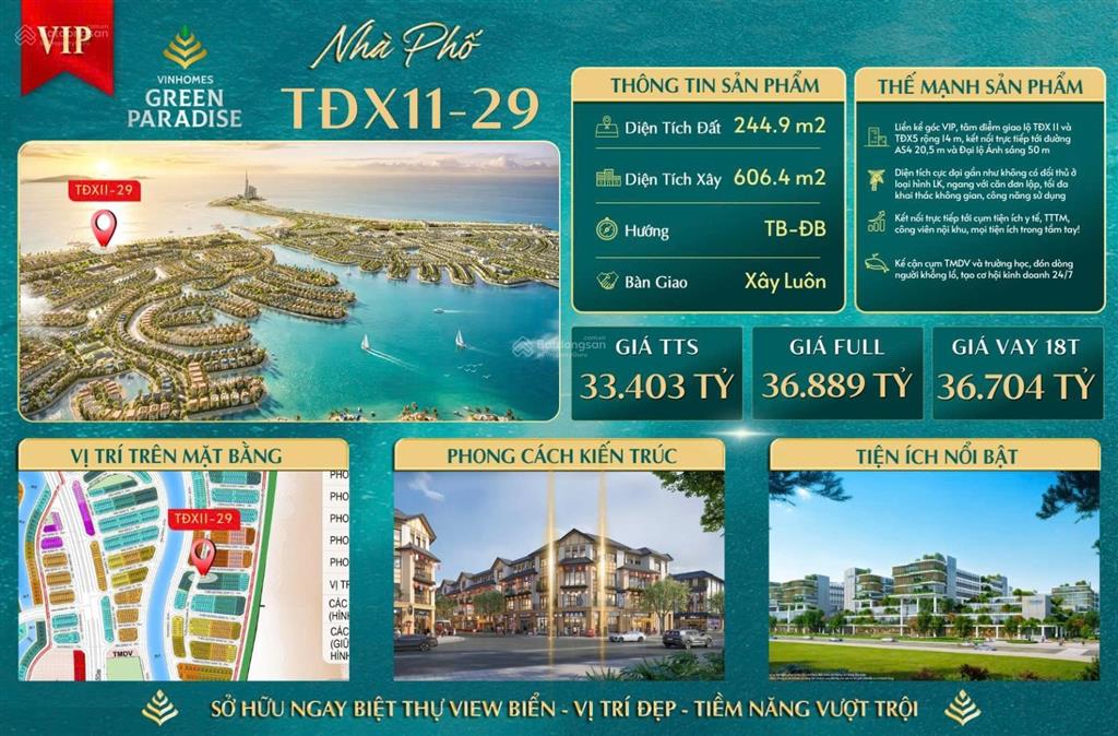 Vinhomes cần giờ, nhà phố lk trục thông biển tự nhiên, nằm tại trung tâm vui chơi giải trí 24/7