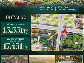 Biệt thự song lập  vinhomes hóc môn, giá 15.5 tỷ, áp voucher chiết khấu 10% từ cđt vinhomes