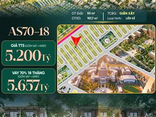 Nhà phố vinhomes hóc môn 1 trệt, 3 lầu. diện tích 50m2, giá bán 5,2 tỷ all in