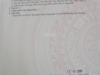 Bán gấp đất full 210m2 thổ cư  tt tt tân trụ mặt tiền đường cao thị mai, giá chỉ 7.7 tỷ