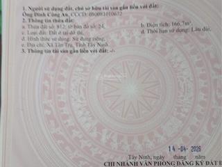 Bán đất full thổ cư mặt tiền đường cao thị mai  trung tâm tân trụ  166,7m²  giá chỉ 6,9 tỷ