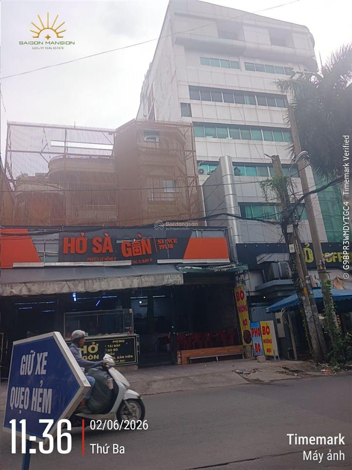Mặt tiền lê hồng phong quận10 288m n12 d14, dòng tiền 1,8 tỷ, tiện làm building, ngân hàng, 134 tỷ.