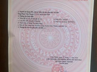 Cần bán gấp đất vàng ngay kcn giao long vị trí đắc địa, tiềm năng sinh lời cao