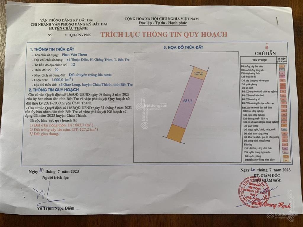 Cần bán gấp đất vàng ngay kcn giao long vị trí đắc địa, tiềm năng sinh lời cao