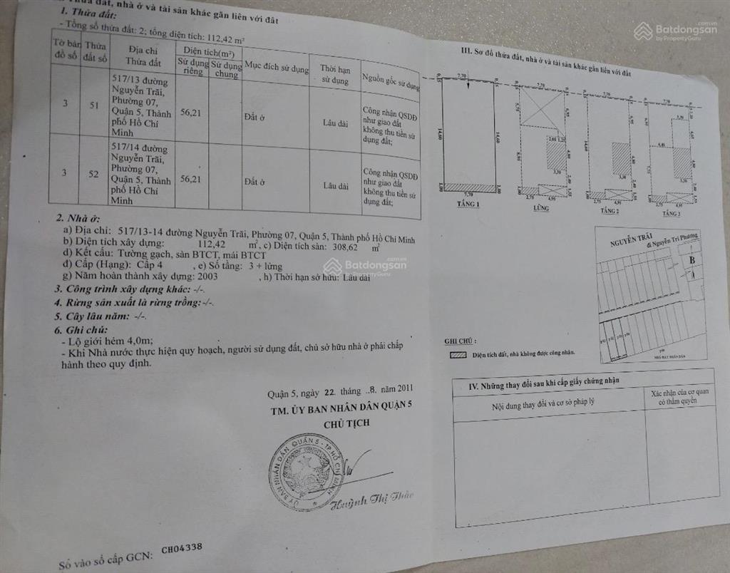 Mình chính chủ bán nhà nguyễn trãi , q5