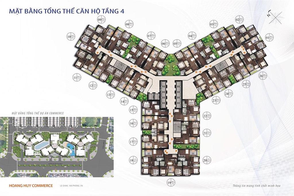 Bán căn hộ chung cư siêu vip dự án hoàng huy commerce, dt 86m2 gồm 2 ngủ, 2wc, sân vườn riêng