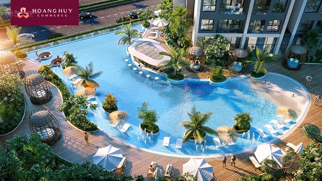 Bán căn hộ chung cư siêu vip dự án hoàng huy commerce, dt 86m2 gồm 2 ngủ, 2wc, sân vườn riêng