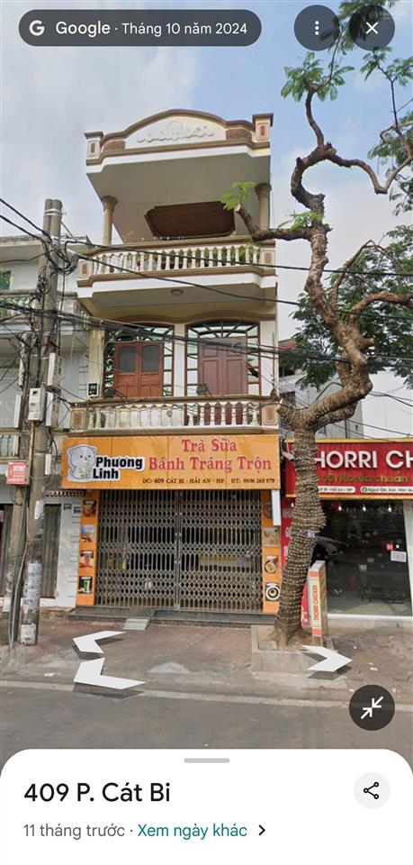 Bán nhà mặt đường cát bi gần cầu rào, ngang 4m, dt 78m2, nhà 4 tầng đẹp, hai mặt thoáng