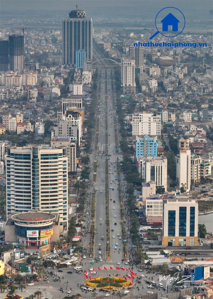 Bán đất biệt thự lô 3d lê hồng phong gần ngã 5 cát bi plaza, dt 200m2, ngang 10m, đường rộng 25m
