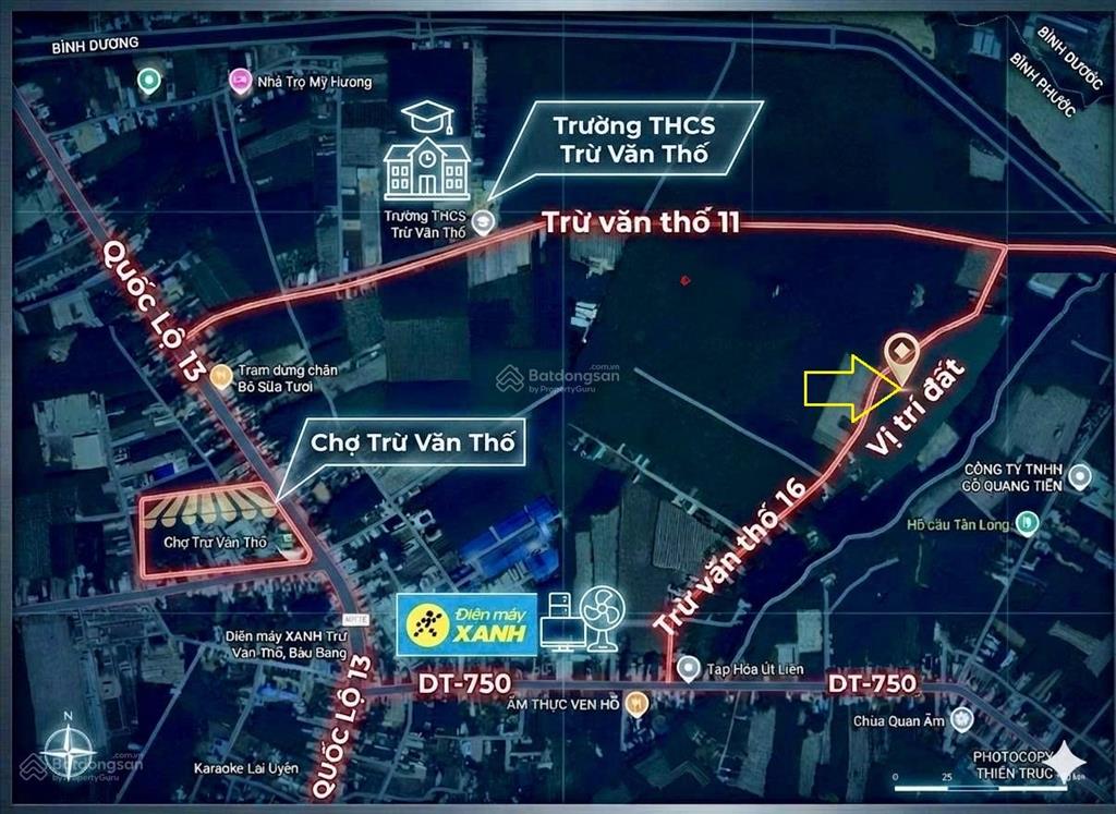 Nhà cần bán 2100m2 đất bàu bàng  tphcm. đường nhựa 8m. đối diện có nhiều dãy trọ đang cho thuê