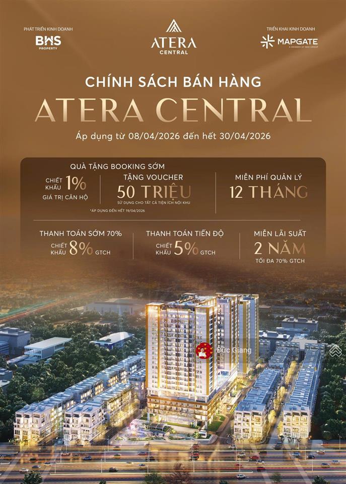 Cđt atera bán chung cư cao cấp 2n 77m2 giá 5x tr/m2, cơ hội nđt tại phố nối b hưng yên