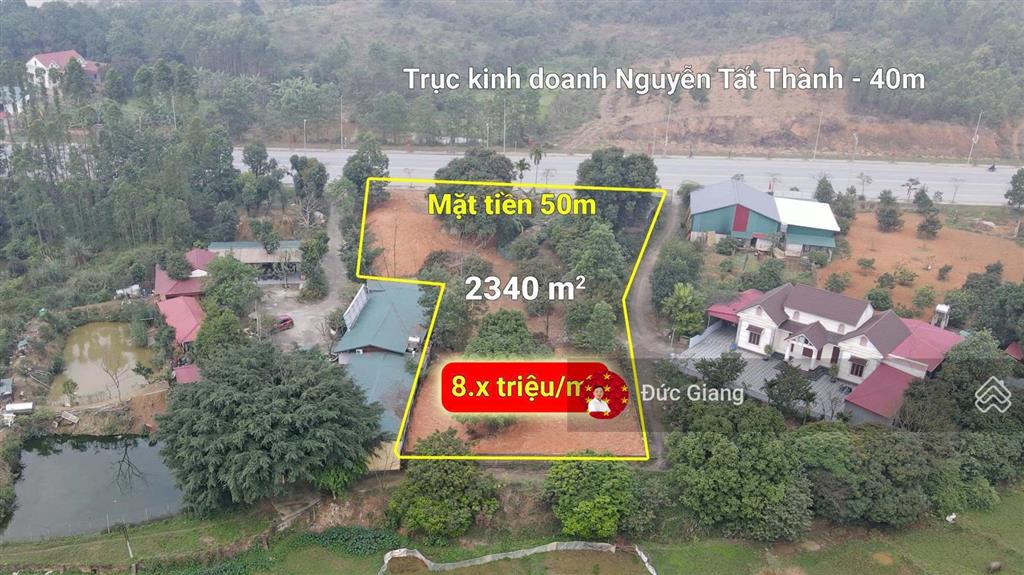 Lô đất khách sạn 2340m2 mt 50m đường nguyễn tất thành việt trì bán rẻ hơn 6 tr/m2  0968 134 ***