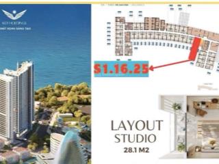 Căn hộ view biển bàn giao full nội thất cao cấp chỉ 2 tỷ