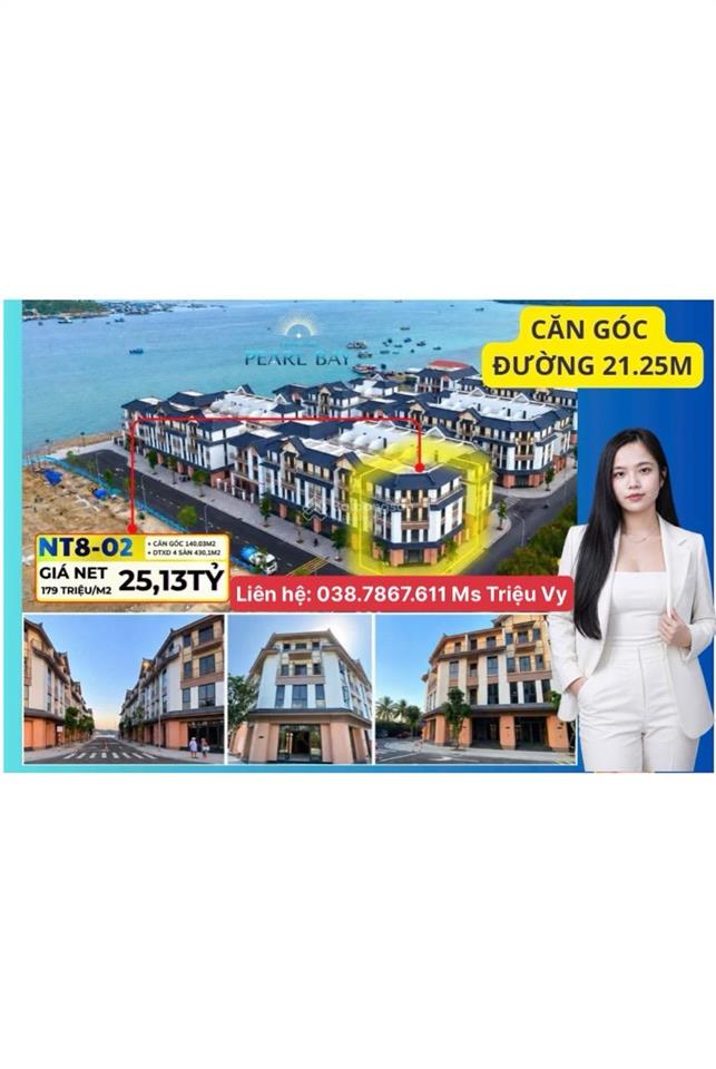 Căn góc 2 mặt tiền đường 21m cách biển 50m sổ hồng lâu dài quá hiếm giá quá tốt