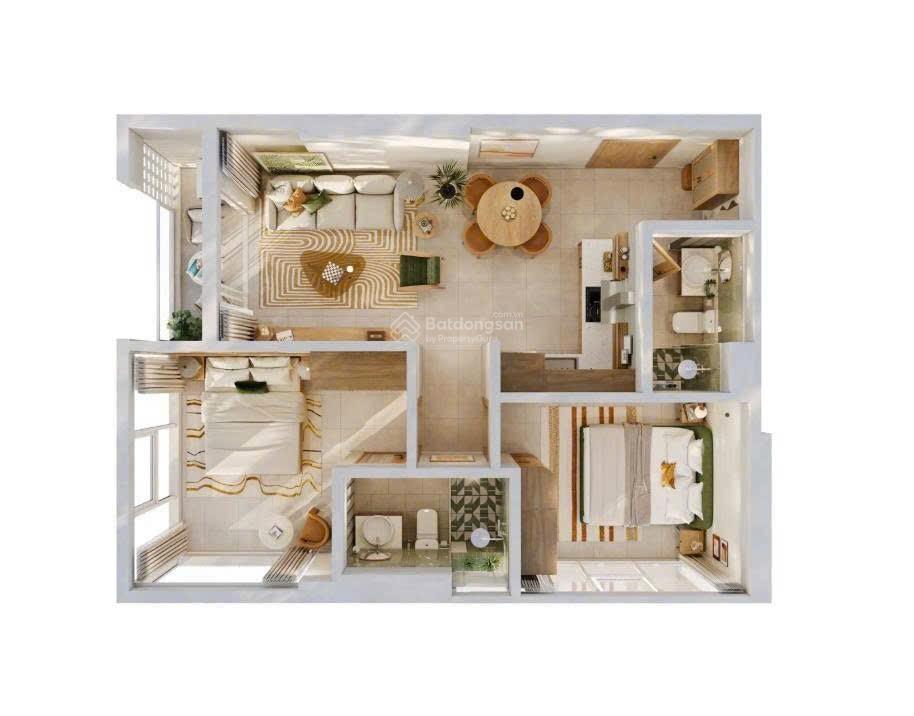 Hiếm! căn 2 phòng ngủ giá tốt thị trường tòa sandhome  libera nha trang