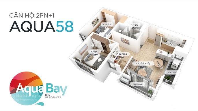Bán 58m2 đông nam aqua bay full đồ 3,650.  0929 833 ***