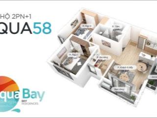 Bán 58m2 đông nam aqua bay full đồ 3,650.  0929 833 ***