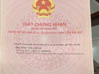Bán lô đất có 337m2 tc mặt tiền đường quốc lộ 14 cách chợ nhơn hòa hơn 100m tại chư pưh, gia lai