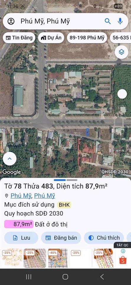 Kẹt tiền gấp cần bán lô đất 5x18m mặt tiền đường trường chinh, tp phú mỹ giá 2,9ty