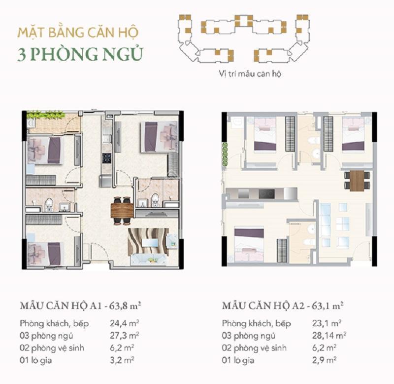Chính chủ bán căn thương mại 63,1 m² ct3 kim chung, đông anh 3 phòng ngủ 2 vệ sinh