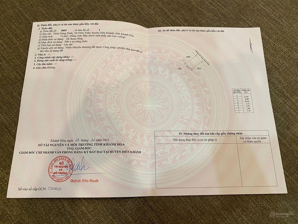 Bán lô đất diên toàn ,sát đường huỳnh thúc kháng , gần tái định diên toàn , phù hợp an cư gần tp.nt