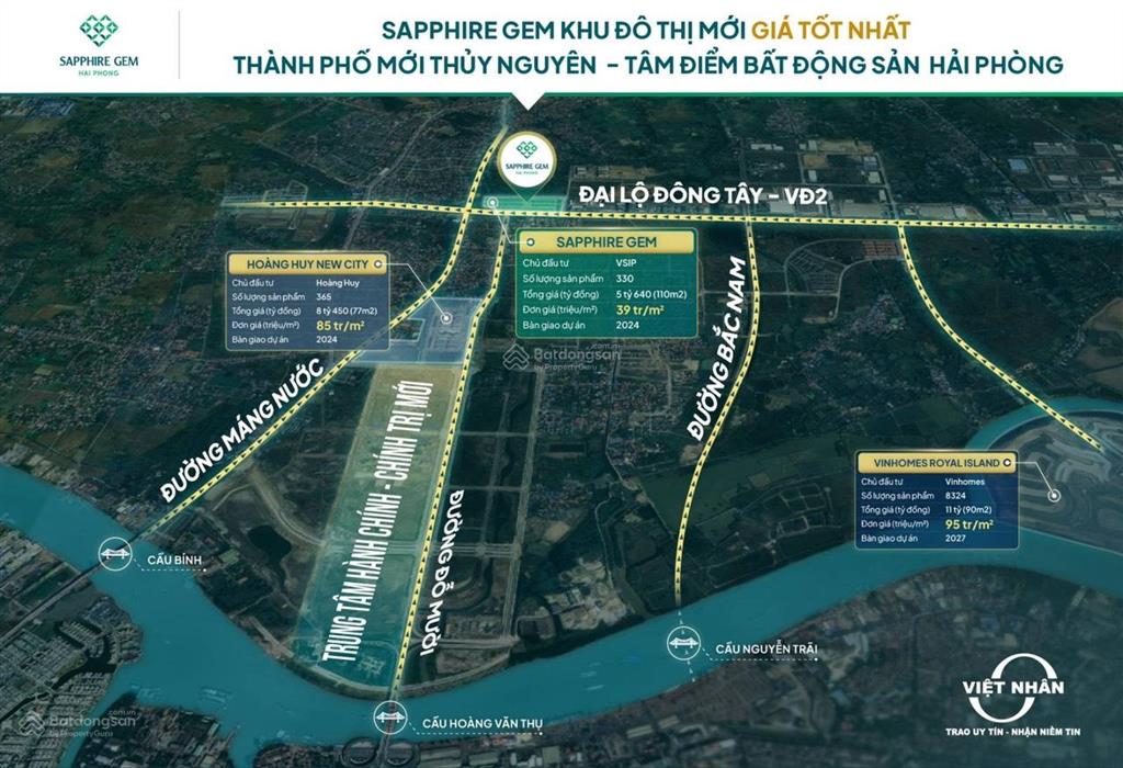 Biệt thự đơn lập sapphire gem 331m2  thiết kế cao cấp, sống biệt lập, 15,5 tỷ full phí
