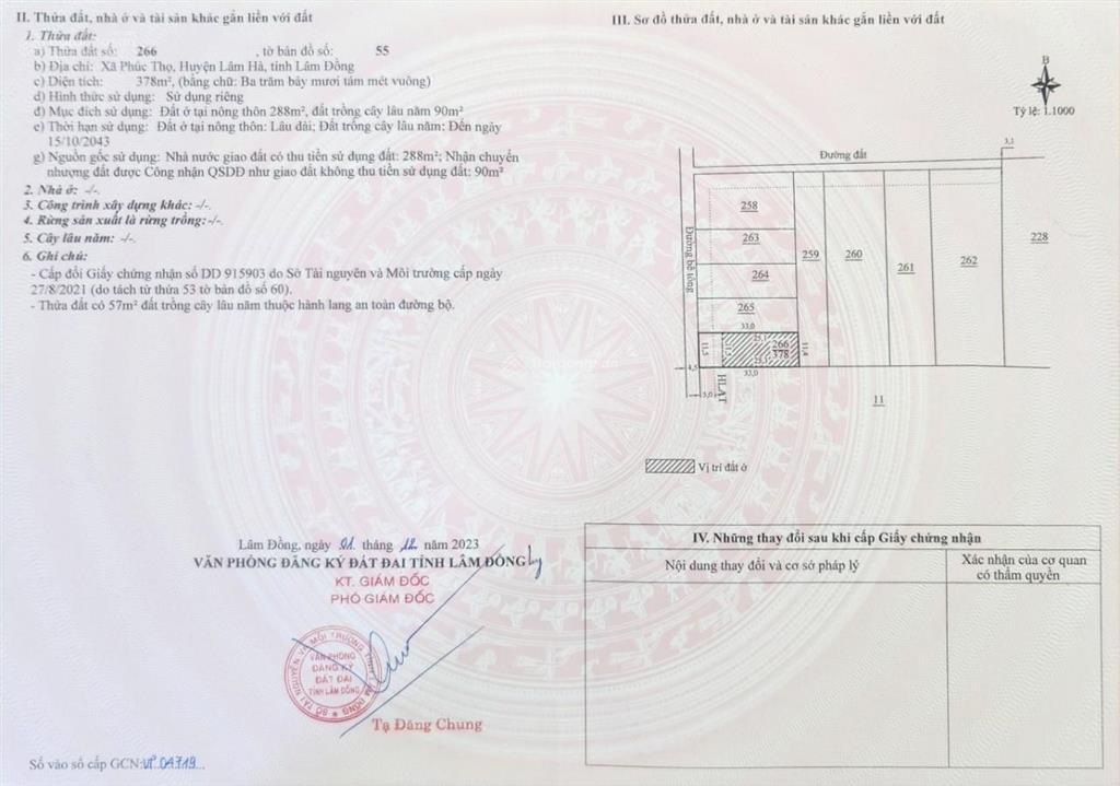 Bán gấp đất nền dự án 378m2, giá 1,5 tỷ tại thôn phúc tân, huyện lâm hà, lâm đồng