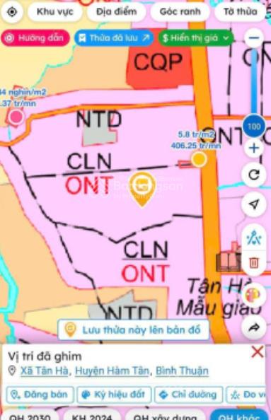 Cần bán 10 ha mặt tiền quốc lộ 55, tân hà, hàm tân, bình thuận nay là lâm đồng