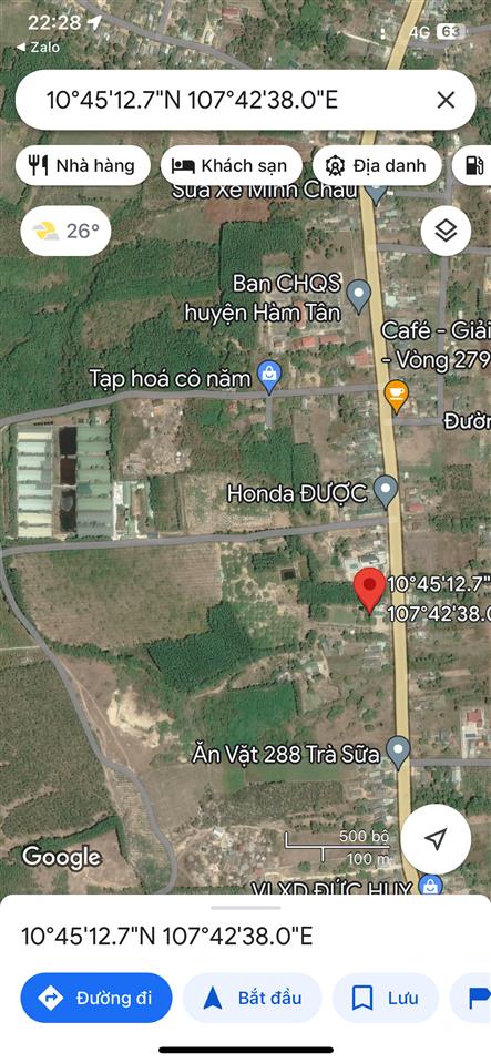 Cần bán 10 ha mặt tiền quốc lộ 55, tân hà, hàm tân, bình thuận nay là lâm đồng