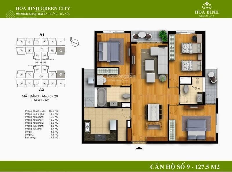 Duy nhất 1 căn 3pn góc có sổ tại hòa bình green bán giá tốt nhất thị trường