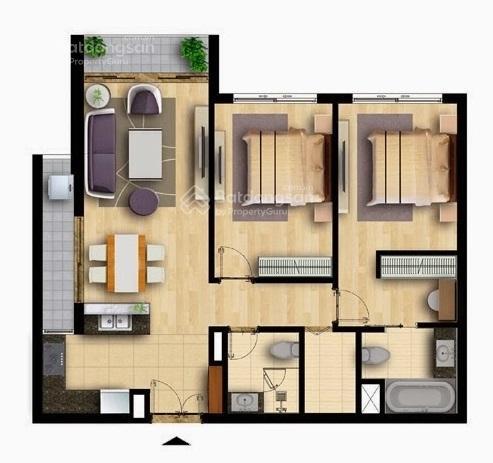 Bán căn 2pn 95m siêu rộng giá tốt hiếm có tại hòa bình green city