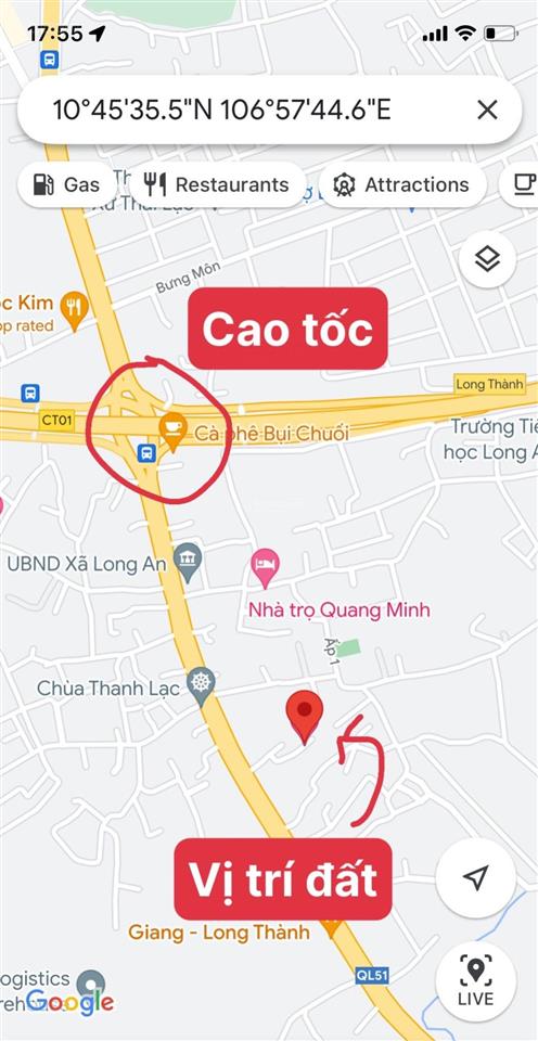 Chính chủ bán 663,9m2 có 70m2 thổ cư, gần ql51, cao tốc, sân bay long thành 3,8 tỷ