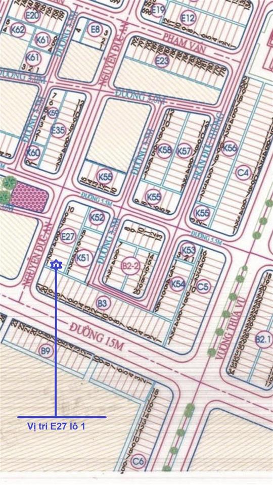 Chủ bán gấp đất biển lô 1  e27 (2 đường luồng hông và phía sau) nguyễn đức an, ph an hải, đà nẵng
