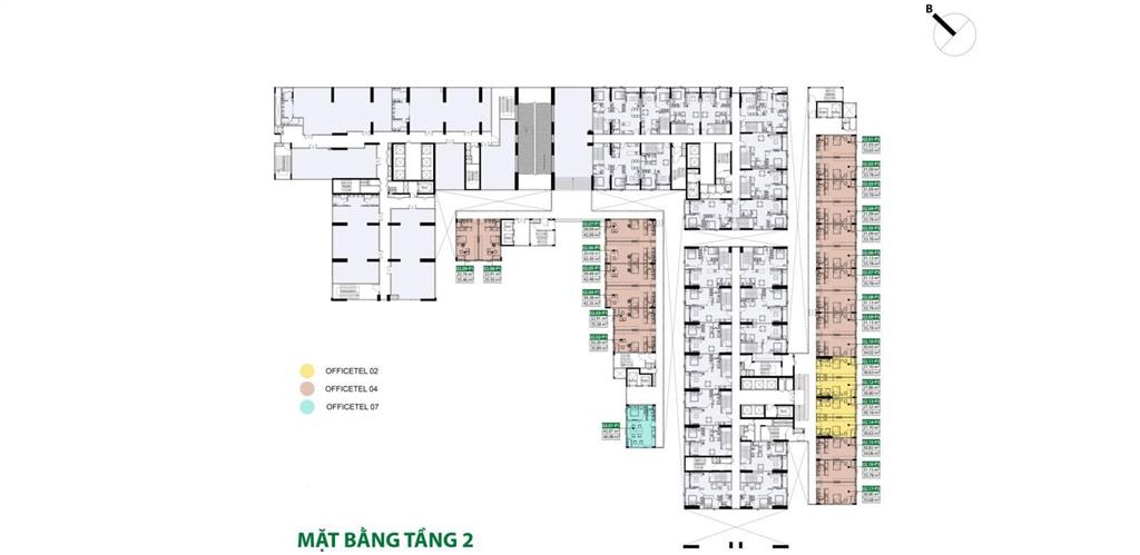 Bán căn 30m2 officetel tầng 5 cao 4,2m tháp p3  đông nam giá 1,4 tỷ đã vat trong tháng 03/26