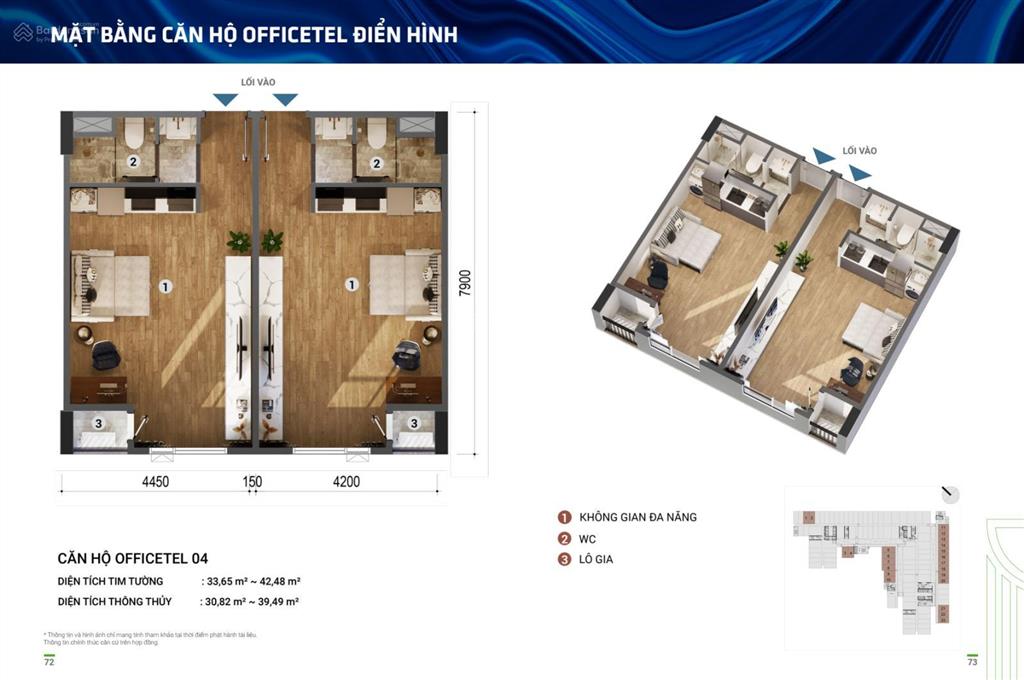 Bán căn officetel 33m2 tầng 4 giá 1,36 tỷ đã vat tháp p3 dự kiến tháng 3/2027 nhận nhà