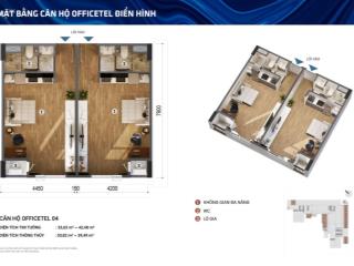 Bán căn officetel 33m2 tầng 4 giá 1,36 tỷ đã vat tháp p3 dự kiến tháng 3/2027 nhận nhà