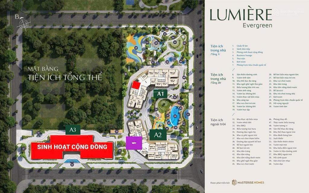 Chính chủ cho thuê shop chân đế tại phân khu lumiere evergreen smart city