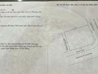 Bán lô góc 2mt an tư công chúa  mỹ an 18 thông ra sông hàn chương dương