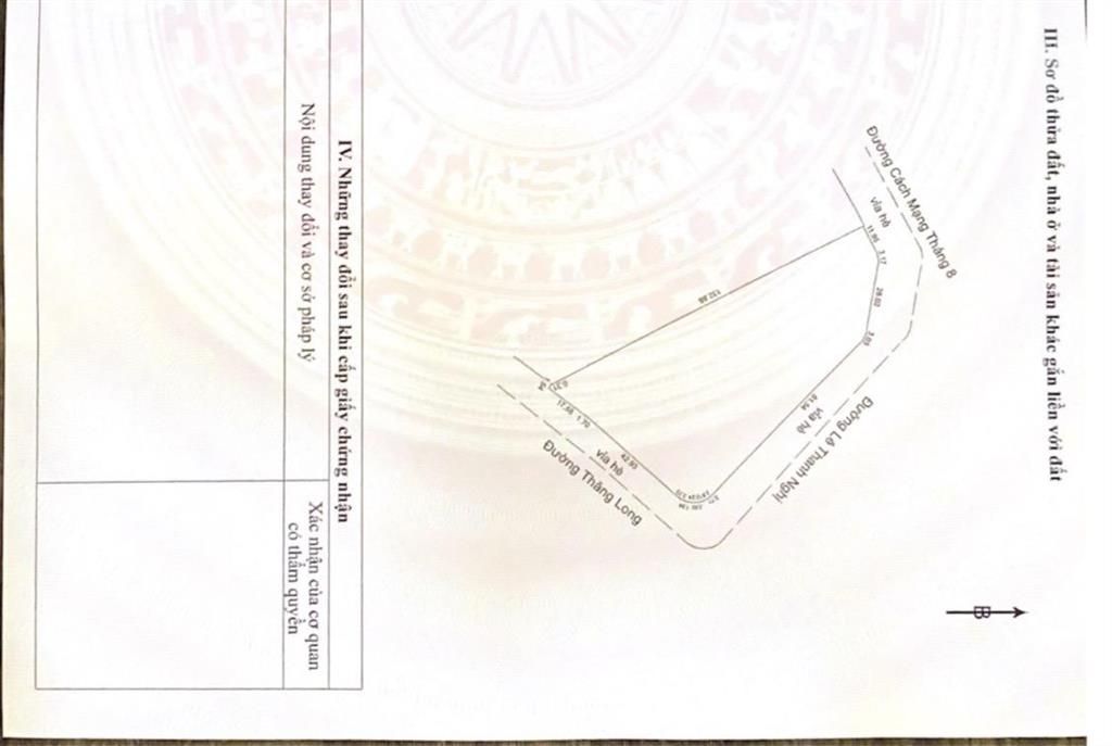 Bán lô 3 mặt tiền thăng long  lê thanh nghị  cmt8 đã có gpxd 20 tầng + 3 hầm