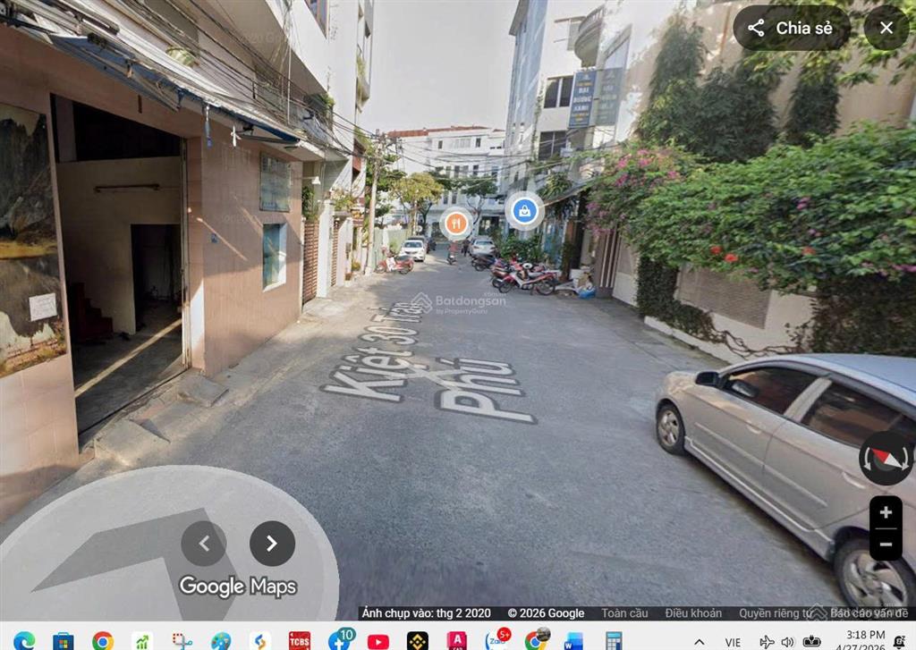 Bán nhà đất kiệt ô tô đường trần phú tt hải châu, đà nẵng, 80 triệu/m2, có thu nhập hàng tháng