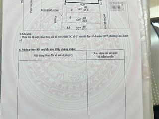 Bán đất mặt đường 31m trần thái tông  vị trí đẹp kinh doanh tốt gía rẻ chưa đến 4 tỉ