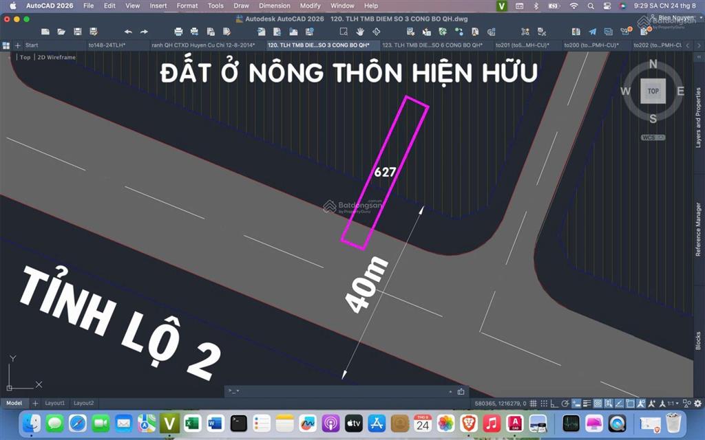 Bán đất mt kinh doanh tỉnh lộ 2  (5x33m) full thổ  giá 3.5 tỷ, thị trường 4 tỷ.  0973 610 ***