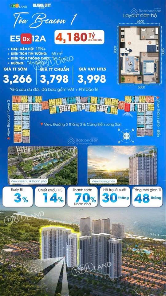 Pkd cdt suất ngoại giao căn 2pn duy nhất chỉ 3,2 tỷ diện tích 65m2, view đẹp.  0973 610 ***gdkd