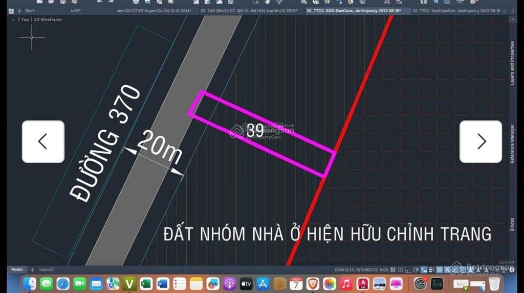 Đất mặt tiền đường 370 ngay bv củ chi dt 7,81*45 = 352m2 thổ cư 300m2. kín dân.  0973 610 ***