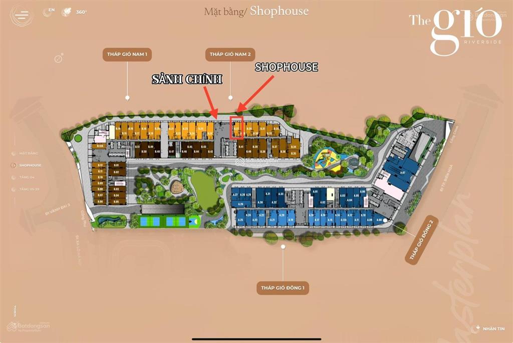 Shophouse the gió riverside ưu đãi cao từ cđt, hỗ trợ hđ thuê 6 năm, vị trí đẹp