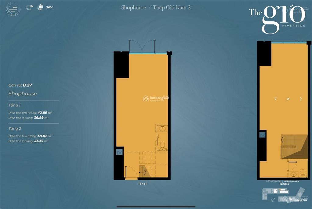 Shophouse the gió riverside ưu đãi cao từ cđt, hỗ trợ hđ thuê 6 năm, vị trí đẹp