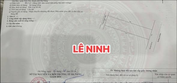 Bán lô đất đường lê ninh, khu phố hàn phạm văn đồng 88,2m2 giá hơn 11 tỷ