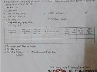 Bán đất, ngõ 4 trương hán siêu, hải dương