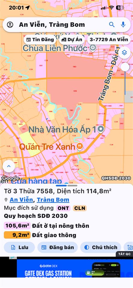 Đất nền srtc an viễn tp đồng nai 5dài 23 1ty tl 1sẹc phùng hưng.gần chợ, kcn giang điền,trường học